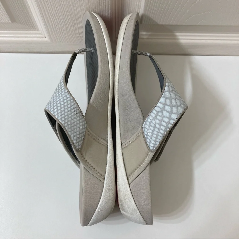 Dansko Women’s Katy 2 Gray Leather Hooded Sandal Flip Flop 11.5 Size 42 Vacation - Picture 6 of 11